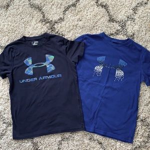 2 youth boys Under Armour shirts